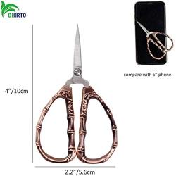 BIHRTC Embroidery Scissors Small Crochet Scissors Sewing Scissors Shears Cross Stitch Scissors Stainless Steel Sharp Tip Scissors for Threading Needlework Handcraft Scissors Bronze