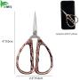 BIHRTC Embroidery Scissors Small Crochet Scissors Sewing Scissors Shears Cross Stitch Scissors Stainless Steel Sharp Tip Scissors for Threading Needlework Handcraft Scissors Bronze