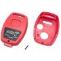 3 Buttons Replacement Key Fob Case Shell Fits for Honda Civic CR-V Fit Accord Crosstour Odyssey CR-Z Keyless Entry Remote Control Car Key Fob Cover (2 + 1 Buttons, Red)
