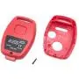 3 Buttons Replacement Key Fob Case Shell Fits for Honda Civic CR-V Fit Accord Crosstour Odyssey CR-Z Keyless Entry Remote Control Car Key Fob Cover (2 + 1 Buttons, Red)