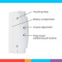GE Wireless Doorbell Kit, 2 Melodies, 1 Push Buttons, 4 Volume Levels, 150 Ft. Range, Mountable, White, 19247, Battery-Operated Receiver