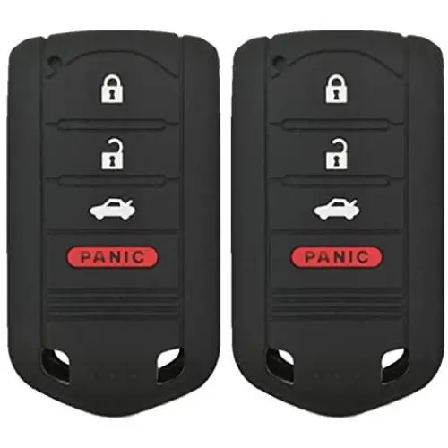 Coolbestda 2Pcs 4Buttons Keyless Entry Remote Fob Case Skin Cover Protector for Acura MDX TL TLX ZDX RDX TSX RL ZD IL M3N5WY8145 (Not fit Engine Hold FOB)