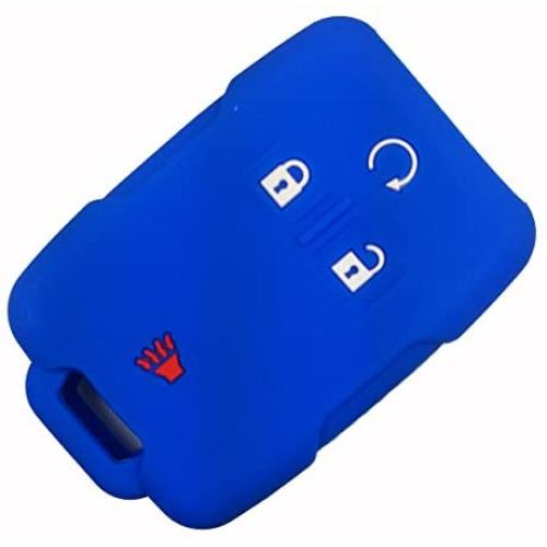 Coolbestda Rubber Key Fob Remote Control Protector Cover Case for 2018 2017 2016 Chevrolet Chevy Silverado Colorado GMC Canyon Sierra Yukon Cadillac M3N32337100 13577770 13577771