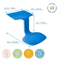 ECR4Kids - ELR-15810-BL The Surf Portable Lap Desk, Flexible Seating for Homeschool and Classrooms, One-Piece Writing Table for Kids, Teens and Adults, GREENGUARD [GOLD] Certified, Blue