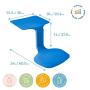 ECR4Kids - ELR-15810-BL The Surf Portable Lap Desk, Flexible Seating for Homeschool and Classrooms, One-Piece Writing Table for Kids, Teens and Adults, GREENGUARD [GOLD] Certified, Blue