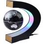 Yamix Magnetic Levitating Globe- Built-in LED Light Illuminates for Night View, 8.5CM Diameter, C Shape Floating Globe for Learning Education Demo Home Office Desk