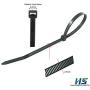 HS Durable Plastic Zip Ties 4 Inch (Bulk-1000 Pack) Small Zip Ties Thin 18 Lbs Self-Locking Nylon Ties for Electronics Organizer, Wire Zip Ties Black