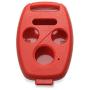 Cutting Not Required - 2 Replacement Key Fob Keyless Entry Remote Shell Case for Honda 2003-2012 Accord /2009-2015 Pilot/ 2006-2013 Civic EX/ 2005-2006 CR-V Car Key Fob Cover (3+1 Button, Red+Blue)
