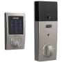 Schlage BE469ZP CEN 619 Connect Smart Deadbolt With Alarm Inbuilt Century Trim In Satin Nickel