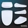TOTO SW3056#01 S550E Electronic Bidet Toilet Seat with Cleansing Warm, Nightlight, Auto Open and Close Lid, Instantaneous Water Heating, and EWATER+, Elongated Contemporary, Cotton White