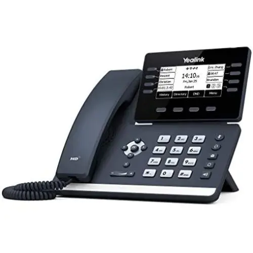 Yealink T53 IP Phone, 12 VoIP Accounts. 3.7-Inch Graphical Display. USB 2.0, Dual-Port Gigabit Ethernet, 802.3af PoE, Power Adapter Not Included (SIP-T53)