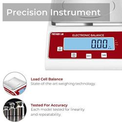 American Fristaden Lab Precision Analytical Balance 15kg x 0.1g | Digital Scale for Grams, Kilograms, Pounds, Ounces, Carats | 0.1g Accuracy | Scientific 01 Gram Scale for Labs & More | 1YR Warranty