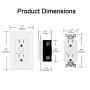 [10 Pack] BESTTEN 15 Amp GFCI Outlet, Tamper-Resistant (TR) GFI Receptacle with LED Indicator, Wallplate Included, ETL Certified, White