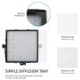 Fovitec Portable 2-Light 600 LED Bi-Color Panel Kit with Cases & Stands, 3200K-5600K, 95+ CRI, for Portraits, Product Photos, Vlogging, Video Conferencing, Green Screen Chroma Key, & Live Streaming