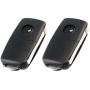 Flip Key Fob Remote fits VW Volkswagen Beetle CC Eos Golf Gti Jetta Passat Tiguan Touareg 2011 2012 2013 2014 2015 2016 (NBG010180T), Set of 2