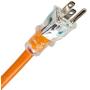 WEN PC1123 100 ft. 12-Gauge Heavy-Duty SJTW Outdoor 12/3 Extension Cord with NEMA 5-15R Light-Up Power Outlet