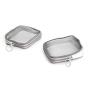 Patu Mesh Travel Toiletry Bag, Transparent Standing Pouch, Portable Shaving Washing Kits Organizer, Personal Care Trip Case, Pack of 2 (Size S), Gray