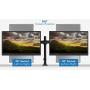 Mount-It! Dual Monitor Mount | Double Monitor Desk Stand Arm | Fits 2 Computer Screens 17 19 20 21 22 24 27 Inch | Two VESA 75 100 Compatible Displays | C-Clamp and Grommet Bases Included