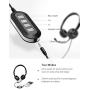 Mpow USB Headset (All-Platform Edition) with 3.5mm Jack, Stereo Computer Headset with Microphone Noise-Canceling, Skype Headphones w/Comfort-fit Earpad, Inline Volume Control for PC/Laptop/Cell Phone