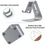 Upgraded Aluminum Cell Phone Stand, OMOTON C1 Durable Cellphone Dock with Protective Pads, Smart Stand Designed for iPhone 11 Pro Max XR XS 8 Plus 7 SE, iPad Mini, Android Phones,Grey