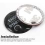 Charminghorse 1 Piece Black Real Carbon Fiber Engine Start Stop Button Cover Decor Sticker for Ford Mustang 2015-2020 Accessories