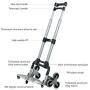 EULANGDE Aluminum Folding Hand Truck Dolly Portable Multi-Purpose Trolley,Climb Stairs Hand Truck,Lightweight Cart for Luggages,Travel Transporting,Office Use,Indoor Outdoor Use,Home Life Use