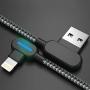 Right Angle Phone Charger Cable 3 Pack (6/6/ 6FT) Fast Charging Cord 90 Degree Nylon Braided Data Cable with Blue LED for Phone 11/ Pro/Max/X/XS/XR/ 8/ 8Plus/7/7 Plus/6/6S/6 Plus (Black Gray, 6FT)