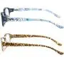 Cat Eye Reading Glasses for Womens - 2 Pairs Blue Light Blocking Computer Readers +1.5 Anti-blue Lightweight Quality Ladies Eyeglass