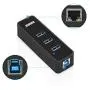 Anker 3-Port USB 3.0 HUB with 10/100/1000 Gigabit Ethernet Converter (3 USB 3.0 Ports, A RJ45 Gigabit Ethernet Port, Support Windows XP, Vista, Win7/8 (32/64 bit), Mac OS 10.6 and Above, Linux) Black
