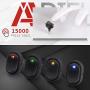 APIELE Rocker Toggle Switch Boat Waterproof DC 12V 30A ON-Off with Dot Light SPST 3 Pins 2 Position 4Pcs ASW-20D (Red)