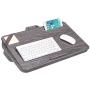 LapGear Elevation Lap Desk with Booster Cushion -Gray Woodgrain - Fits up to 17.3 Inch Laptops - Style No. 87965