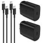 Type C Charger,25W USB C Wall Charger with USB C to USB C Fast Charging Cable 5ft (2-Pack Super Fast Charger+Type C USB Cable) for Samsung Galaxy Note10/Note20/S20/S20+/S20 Ultra/S21/S21+/S21 Ultra