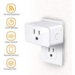 Smart Plug WiFi Outlet Work with Apple HomeKit, Siri, Alexa, Google Home, Refoss Smart Socket with Timer Function, Remote Control, No Hub Required, 16 A, 2 Pack