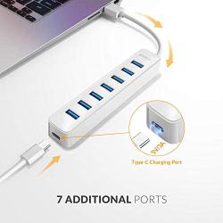 iDsonix USB 3.0 Hub, 7-Port 5V / 3A Powered USB Hub, 5Gbps HighSpeed Data Transmission USB Splitter for Laptop, iMac, Surface Pro, XPS, USB Flash Drives, Mobile HDD, Printer, Camera, and More -White