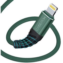 6ft iPhone Charger, 2 Pack Green Lightning Cable 6 Foot Nylon Braided USB Charging & Syncing Long iPhone Charger Cord 6 feet Compatible with iPhone Xs/XR/XS Max/X/7/7Plus/8/8Plus/6S/6SPlus…