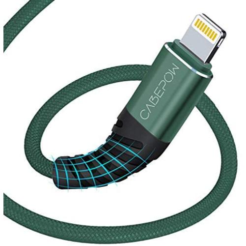 6ft iPhone Charger, 2 Pack Green Lightning Cable 6 Foot Nylon Braided USB Charging & Syncing Long iPhone Charger Cord 6 feet Compatible with iPhone Xs/XR/XS Max/X/7/7Plus/8/8Plus/6S/6SPlus…