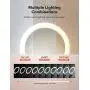 TaoTronics 12'' Selfie Ring Light with 3 Color Modes, 10 Adjustable Brightness, 61“ Extendable Tripod Stand, 2 Phone Holders, Bluetooth Remote Shutter for Photography/Makeup/Live Stream/YouTube/Vlogs