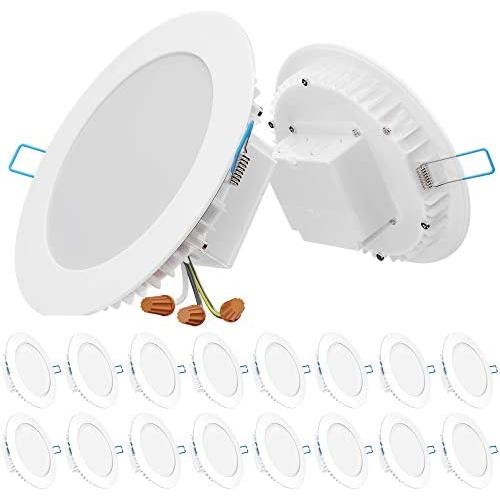 Sunco Lighting 16 Pack 6 Inch Slim LED Downlight, Integrated Junction Box, 14W=100W, 850 LM, Dimmable, 2700K Soft White, Recessed Jbox Fixture, IC Rated, Retrofit Installation - ETL & Energy Star