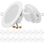 Sunco Lighting 16 Pack 6 Inch Slim LED Downlight, Integrated Junction Box, 14W=100W, 850 LM, Dimmable, 2700K Soft White, Recessed Jbox Fixture, IC Rated, Retrofit Installation - ETL & Energy Star