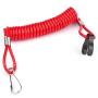 Acouto Outboard Kill Switch Lanyard Engine Ignition Emergency Kill Stop Switch Safety Tether Lanyard Emergency Stop Switch Safety Kill Switch Cord Red for Tohatsu Outboard Engine Motor