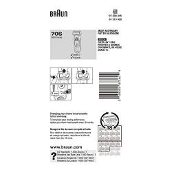 Braun Series 7 70S Electric Shaver Head Replacement Cassette – Silver