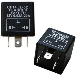 iJDMTOY (1) 3-Pin CF14 EP35 Electronic LED Flasher Relay As LED Related Turn Signal Bulbs Hyper Flash Fix