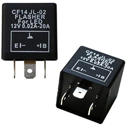 iJDMTOY (1) 3-Pin CF14 EP35 Electronic LED Flasher Relay As LED Related Turn Signal Bulbs Hyper Flash Fix