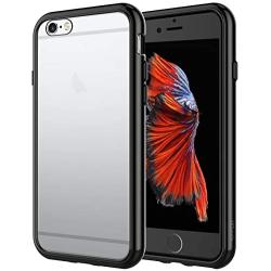 JETech Case Compatible with iPhone 6 Plus and iPhone 6s Plus 5.5-Inch, Shock-Absorption Bumper Cover, Anti-Scratch Clear Back (Black)