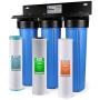 iSpring WGB32BM 3-Stage Whole House Water Filtration System w/ 20-Inch Big Blue Sediment & ED2000 Whole House Electronic Descaler Water Conditioner, Alternative Water Softener iSpring WGB32BM 3-Stage Whole House Water Filtration System w/ 20-Inch Big Blue Sediment & ED2000 Whole House Electronic Descaler Water Conditioner, Alternative Water Softener