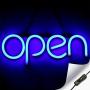LED Neon Open Sign Light for Business with ON & Off Switch - Lightweight & Energy Efficient for Restaurants Offices Retail Shops Window Storefronts - Blue