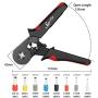 Ferrule Crimping Tool Kit - Sopoby Ferrule Crimper Plier (AWG 28-7) w/ 1800pcs Wire Ferrules Kit Wire Ends Terminals(AWG 22-8)