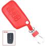 WFMJ Red Leather For Lexus ES300h ES350 GS200t GS350 GS450h GS F 200t IS250 IS300 IS350 NX200t NX300h RC200t RC350 RC F RX350 RX450h LS460 IS F LS600h 4 Buttons Remote Smart Key Chain Cover Case Fob