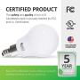 Sunco Lighting 10 Pack A15 LED Candelabra Bulb, 5W=40W, 2700K Soft White, Dimmable, Waterproof, 450 LM, E12 Base, Indoor/Outdoor Light - UL