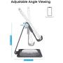 OMOTON Adjustable Apple Watch Stand, Triunity Charging Dock For iWatch, AirPod and iPhone 11/XR/XS/6/7/8 Plus/12 Pro Max, Original Apple Watch Magnetic Charging Cable Required, Black
